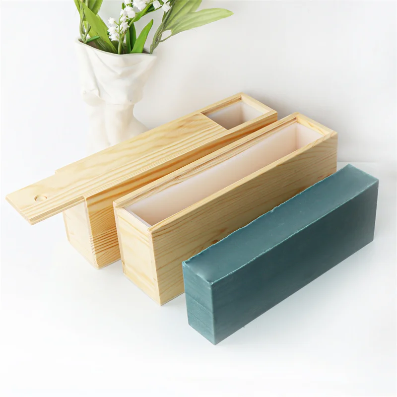 Silicone Mold Soap Molds 1200ml Rectangular Silicone Soap Mould Toast Loaf Mold Handmade Soap Making Tool Supplies Thickening Wooden Box Cake Decorating