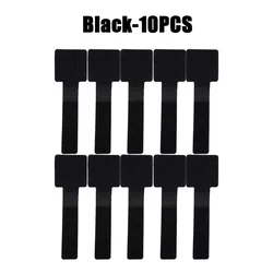 Enhanced Reusable Velcro Cable Ties: Self - Adhesive & Adjustable Cord Organizer (10PCS Black)