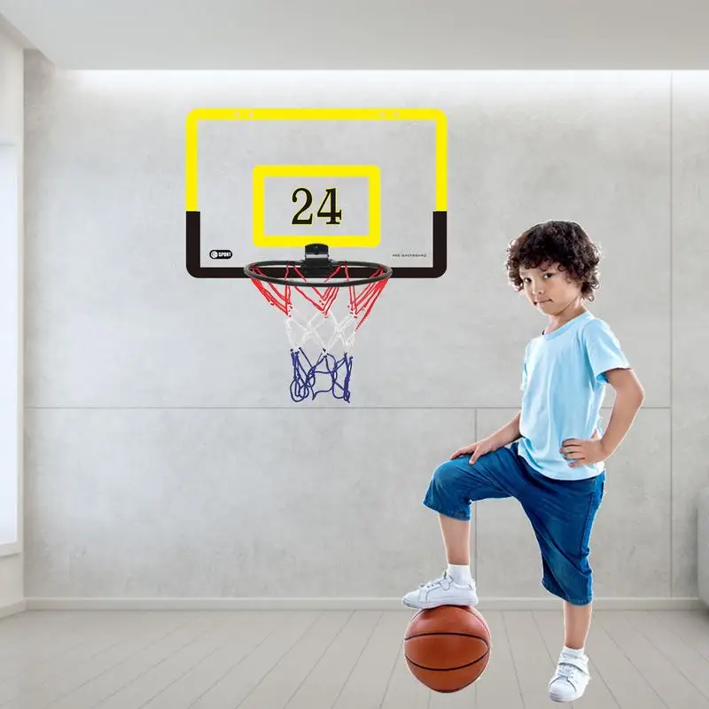 Kids Basketball Sports Set Basketball Balls Basket Wall Mount Basketball Hoop Set For Boys Girls Throw Basketball Training Games