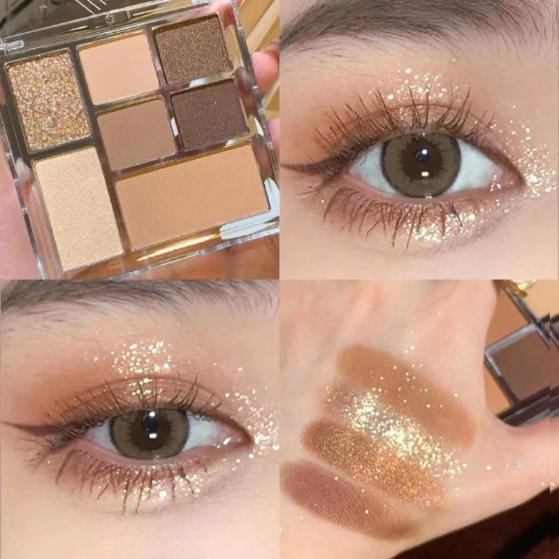 7 Colors Eyeshadow Palette Pearly Matte Earth Color Portable Shiny Long Lasting Natural Eye Makeup Cosmetic
