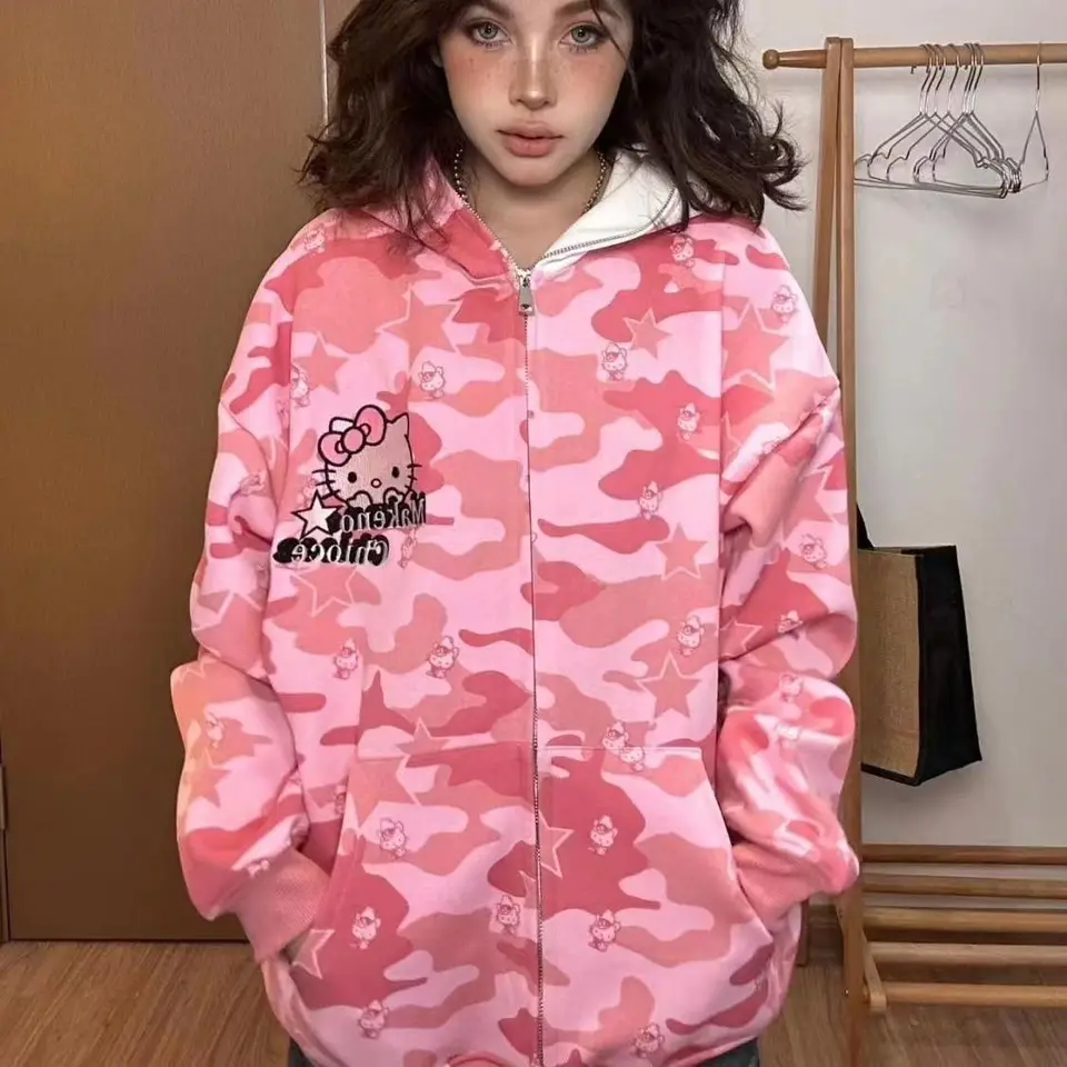Y2K】icecreamcolur kitty paint hoodie