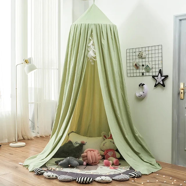 BABY NURSERY CANOPY DRAPE MOSQUITO NET WITH HOLDER TO FIT CRIB