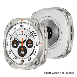 Enhanced Armor Metal Protective Bumper Case for Smartwatch - 44mm Premium Hard Frame Accessory Cover (Titanium Orange)