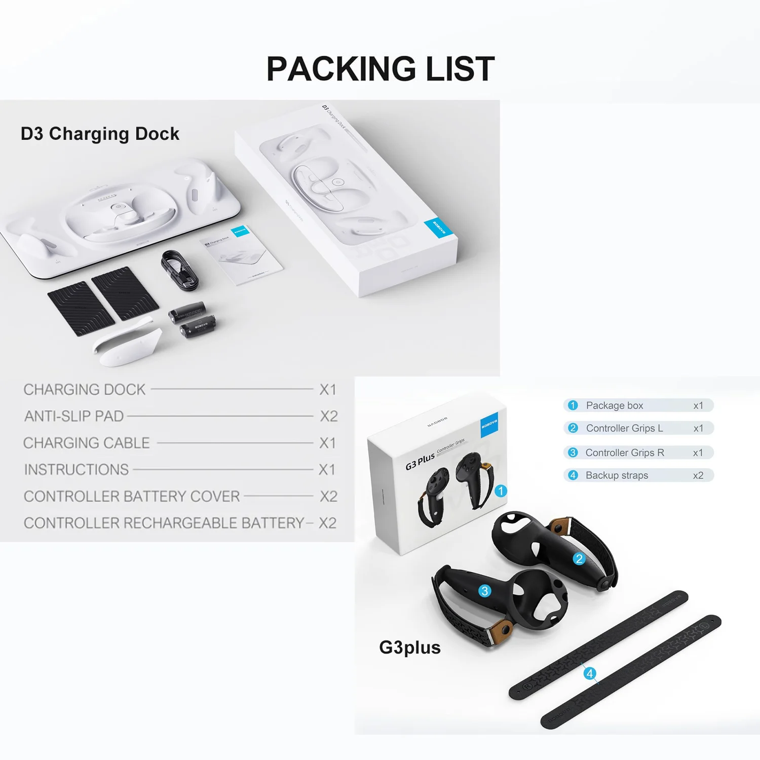 BOBOVR D3 Charging Dock All-in-One Power Station Compatible