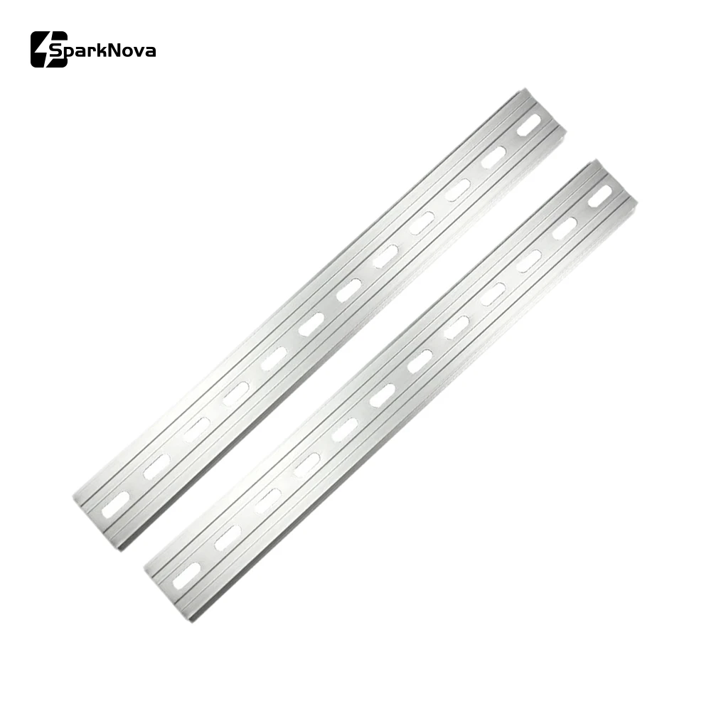 Universal 35mm Aluminum DIN Rail Mounting Rail - Adjustable Lengths, 1.1mm Thickness