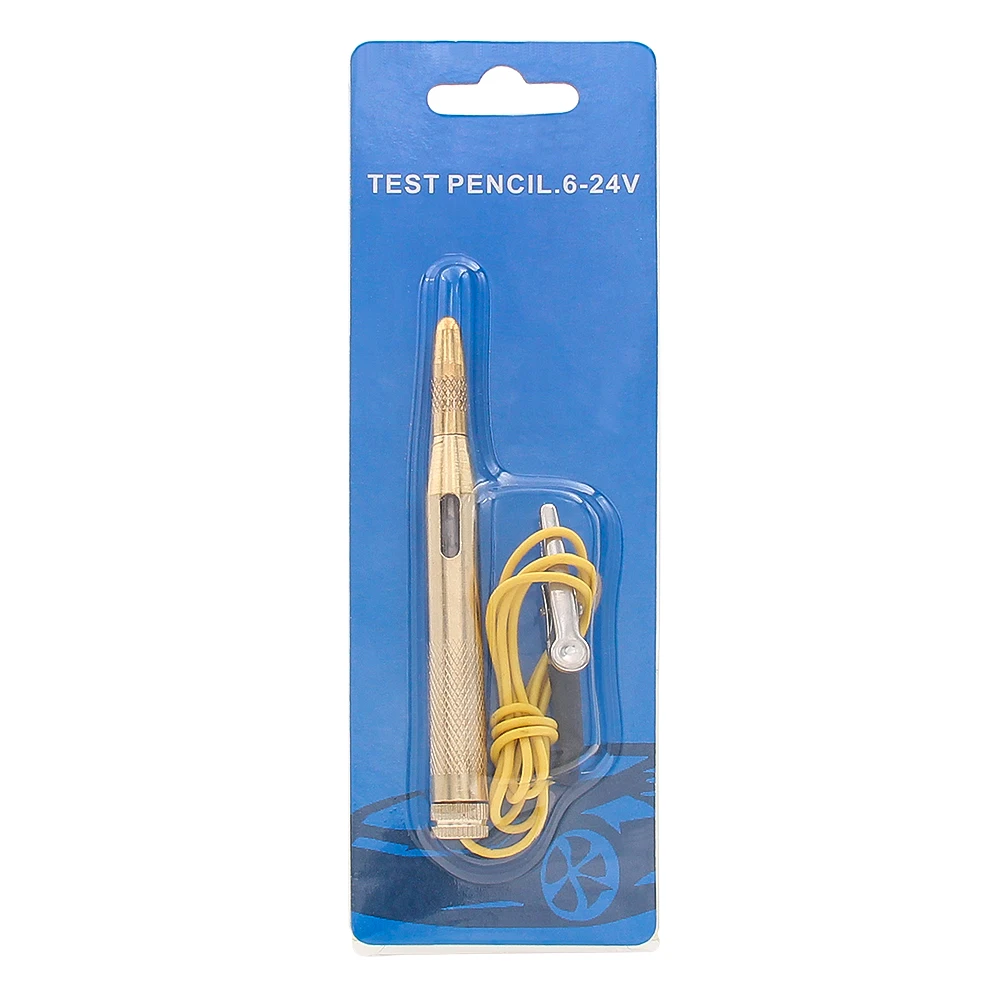 6V 12V 24V araba ışık test cihazı lambası DC gerilim test cihazı devre bakır otomatik test kalemi dedektörü prob ışığı sistemi Test probu lambası