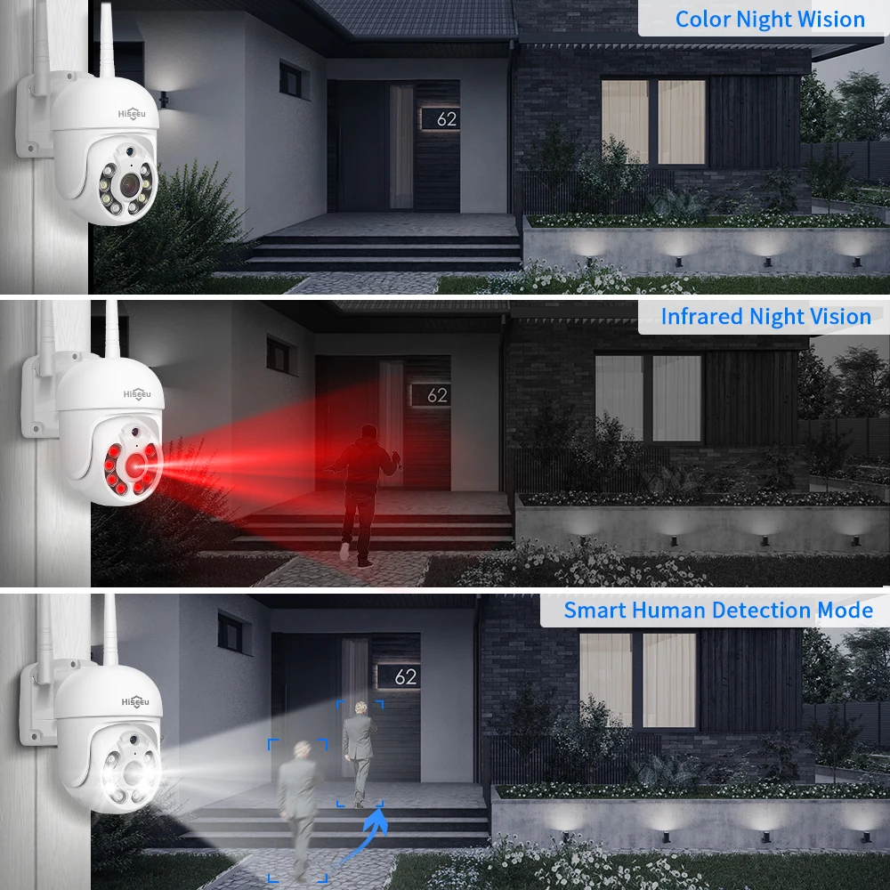 طقم كاميرات أمان لاسلكية Hiseeu-NVR ، كاميرا IP خا...