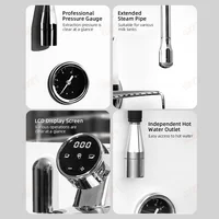 GZZT CM6005 Professional Coffee Machine 3100W Espresso Machine Double Pump Triple Heating PID Control 15bar Coffee Maker 220V 4