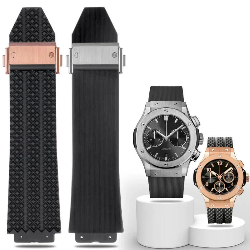 Armband für HUBLOT BIG BANG Silikon 24*17mm 25*19mm Wasserdicht herren Uhr Armband Kette uhr Gummi Armband armband