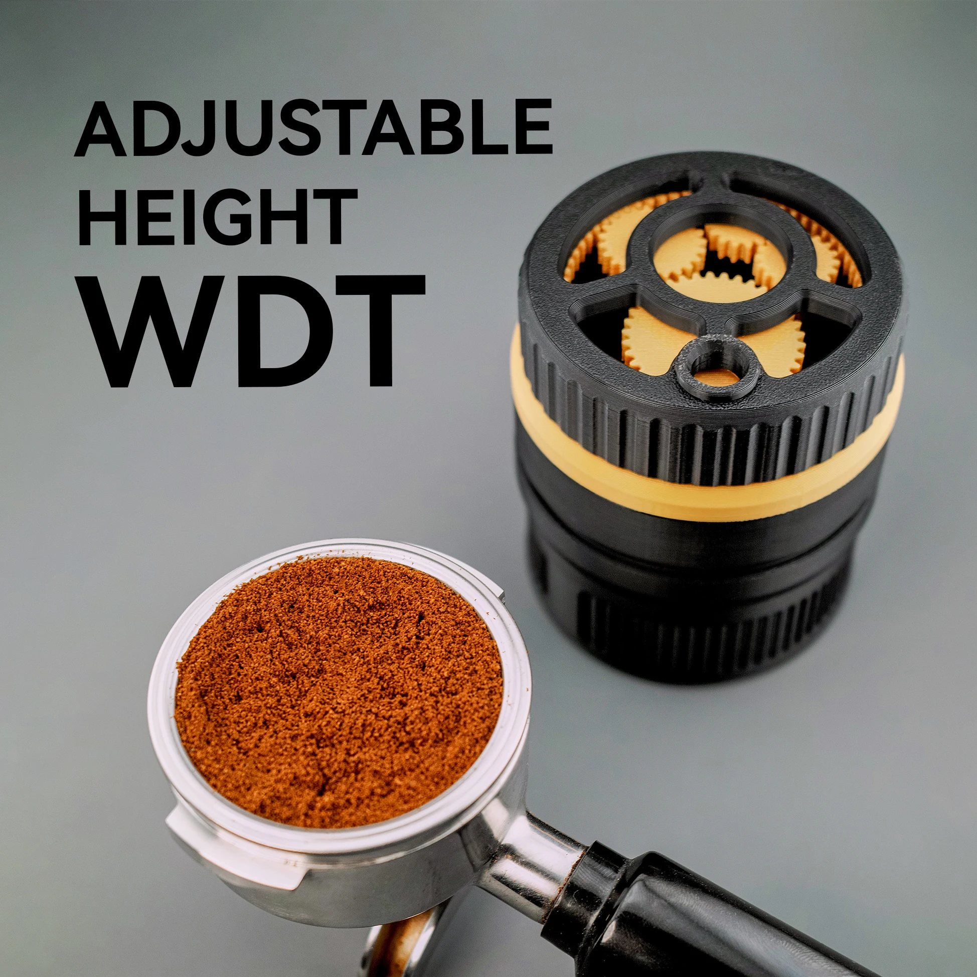 Espresso Stirrer MADBALL Design Planetary Spinning Gear WDT Tool Height Adjustable Coffee Distributor & Needle Stirrer Barista Accessories