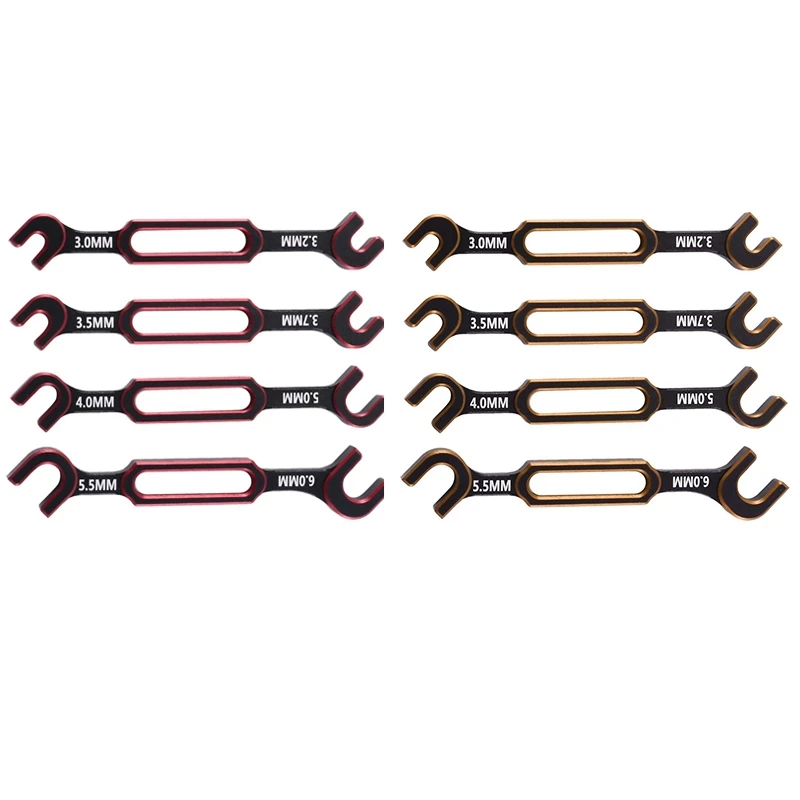 

4Pcs Wrench 3-3.2 3.5-3.7 4-5 5.5-6Mm Double End Universal Spanner Turnbuckle Wrench For RC Car Traxxas Axial SCX10