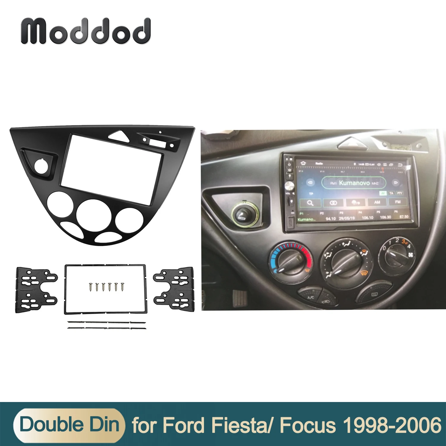 Double 2 Din Radio Fascias for Ford 