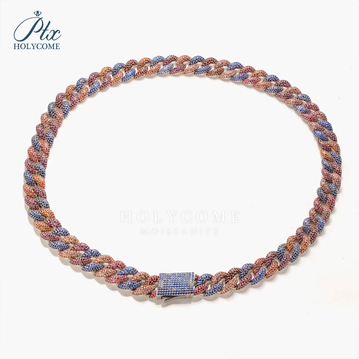 

Silver Plated Gold Cuban Chain K36-00001 12mm width 60cm 1.3mm round Certificate Custom Jewelry Moissanite Supplier