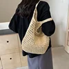 Niche Women Rattan Tote Bag Luxurious Designer Wicker Shoulder Handbag Fashion Trend Women Handbag Shopping Straw Bag Organizers 5