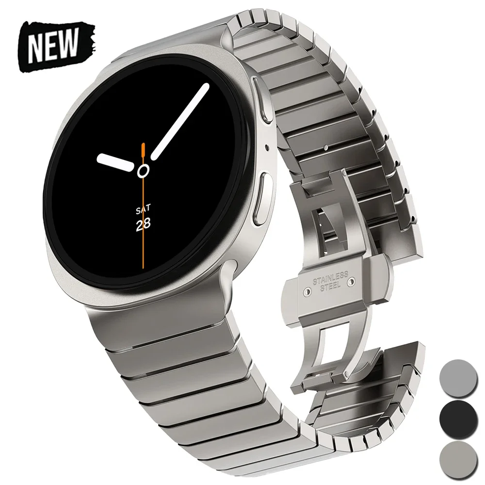 Stainless Steel/Titanium No-Gap Metal Bracelet Strap
