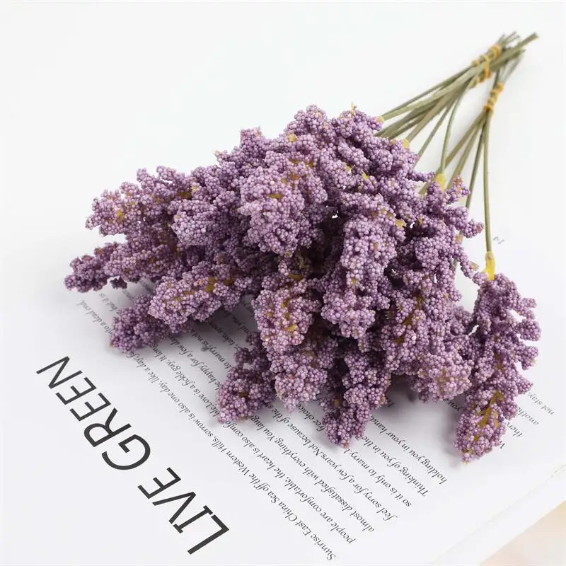 thumbnail image 1 of piezas de 32 cm de espiga de trigo de calidad, flores secas naturales, cola de conejo, caña de pampa, ramo seco, plantas de decoración para fiestas de bodas, 1 of 5