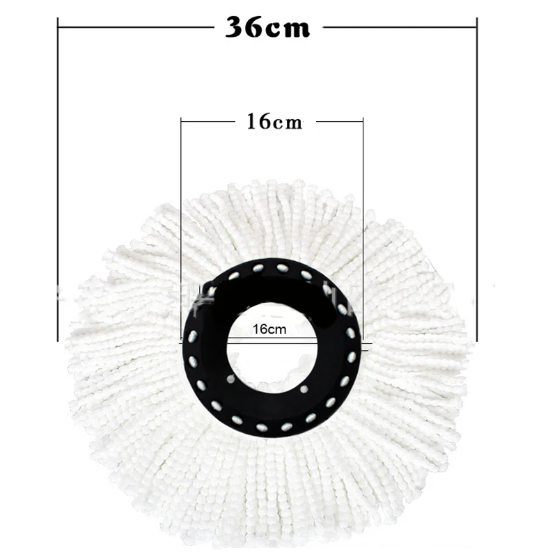 Universal Mop Head Refill Rotating Spin Mops Microfibers Round 16mm Mopping Head Microfiber Rag Mop Cloth Replacement Clean Tool 5