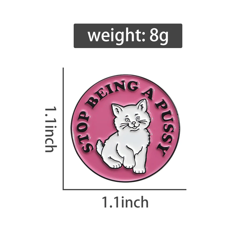 Oenothera Emaille Broche Pin, Zwarte Kattenbroche, Cartoon Dier Reversspeld voor Rugzak Kleding Accessoires Anime Sieraden Cadeau voor Vrienden, Metaal