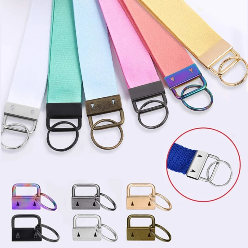 

49PCS 0.98Inch/25mm Keychain Hardware for Wristlet Clamp Hardware Supplies
