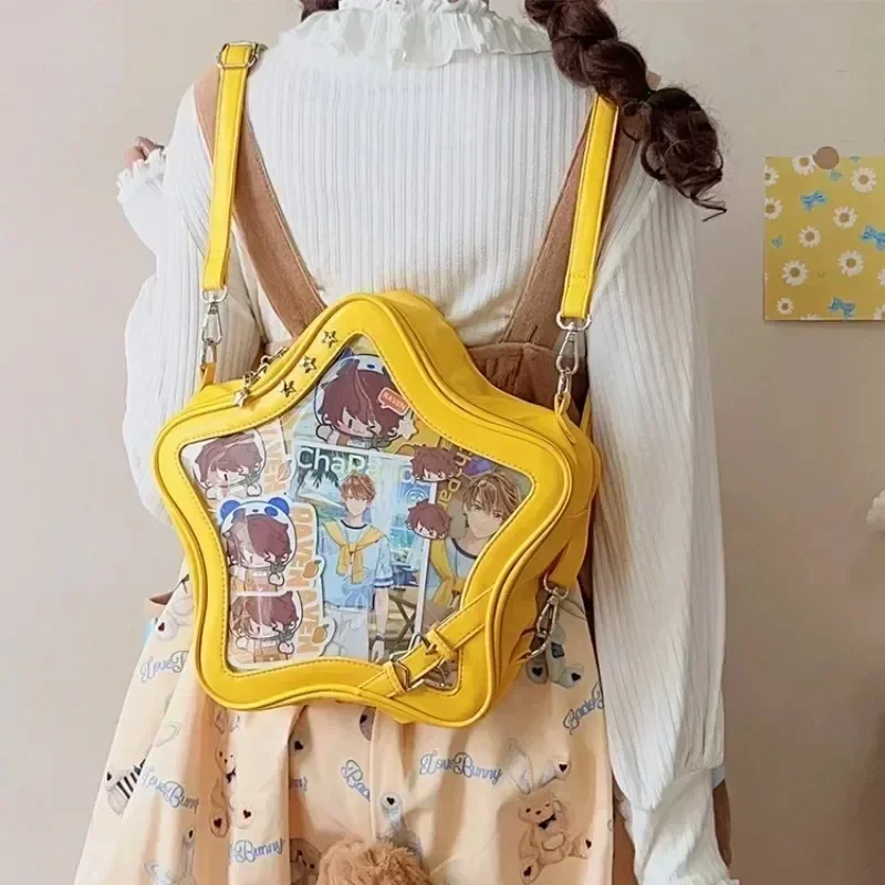 Japanese Kawaii Ita Bag Backpacks 2024 Transparent Large Capacity School Bag Harajuku Star Crossbody Bag Street Display Bolsas