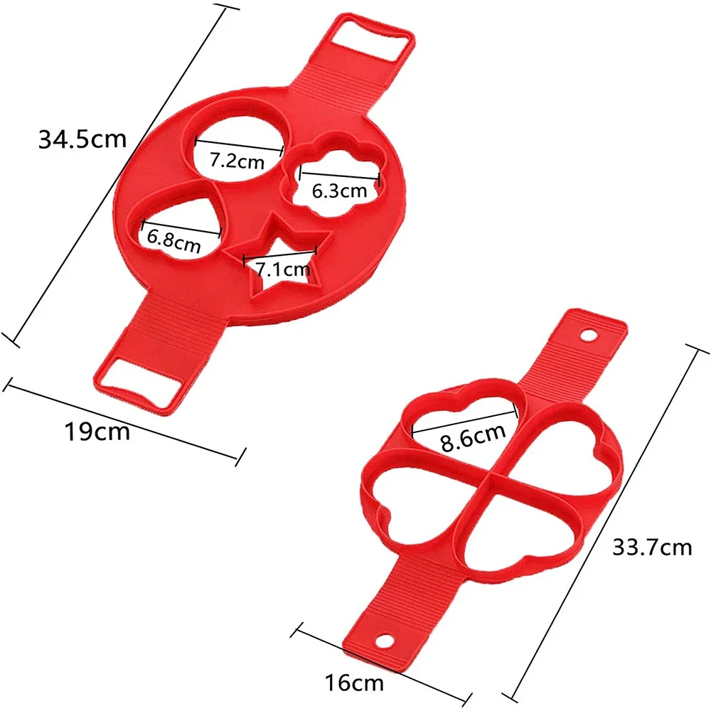 Kitchen Pancake Maker Mold Egg Cooker Fried Egg Shaper Omelet Silicone Nonstick Pancake Ring 4/7 Cavity Moulds For Cooking egg mold,pancake maker,omelette maker,egg cooker,egg ring