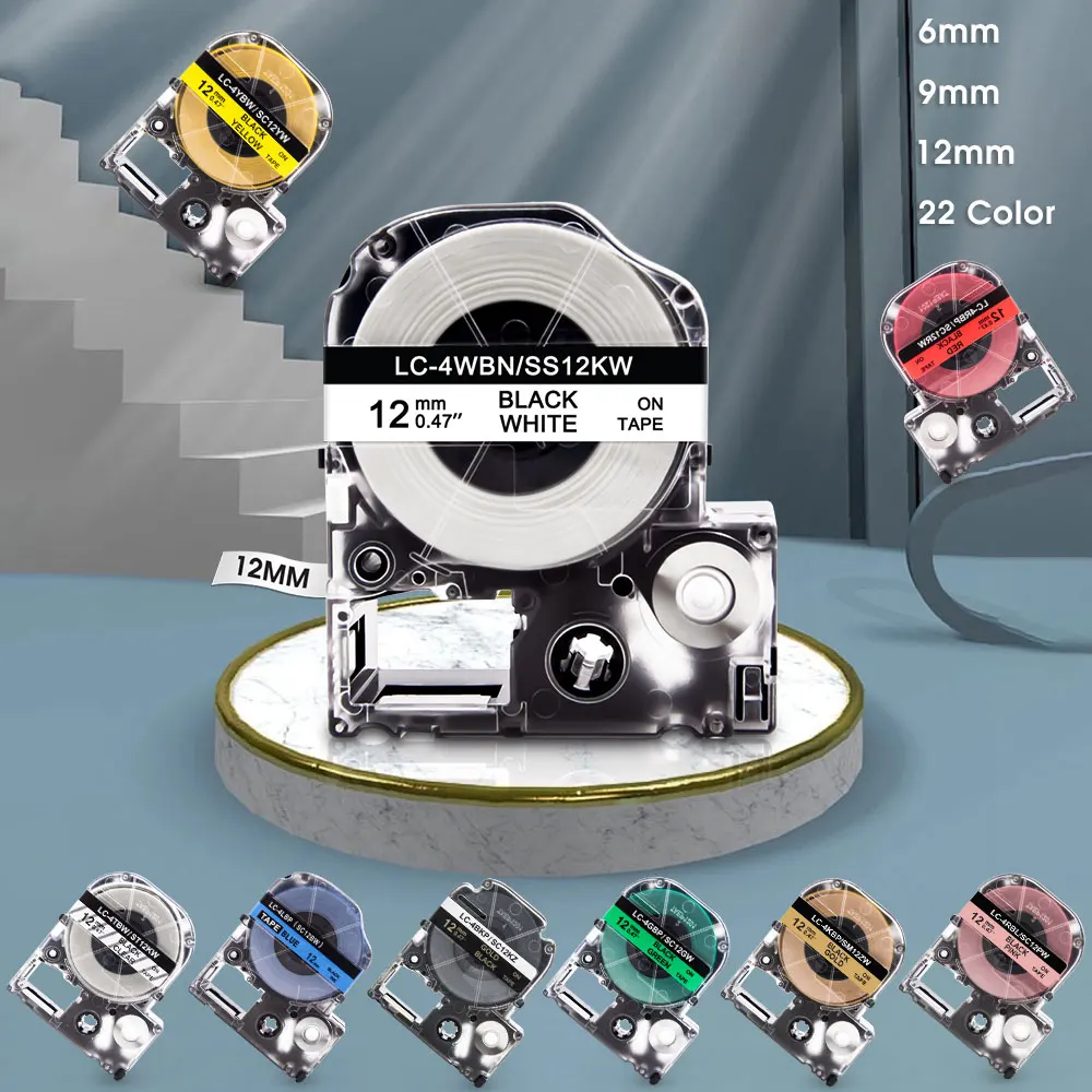 

1 шт., лента для этикеток Epson, 12 мм, 12 кВт