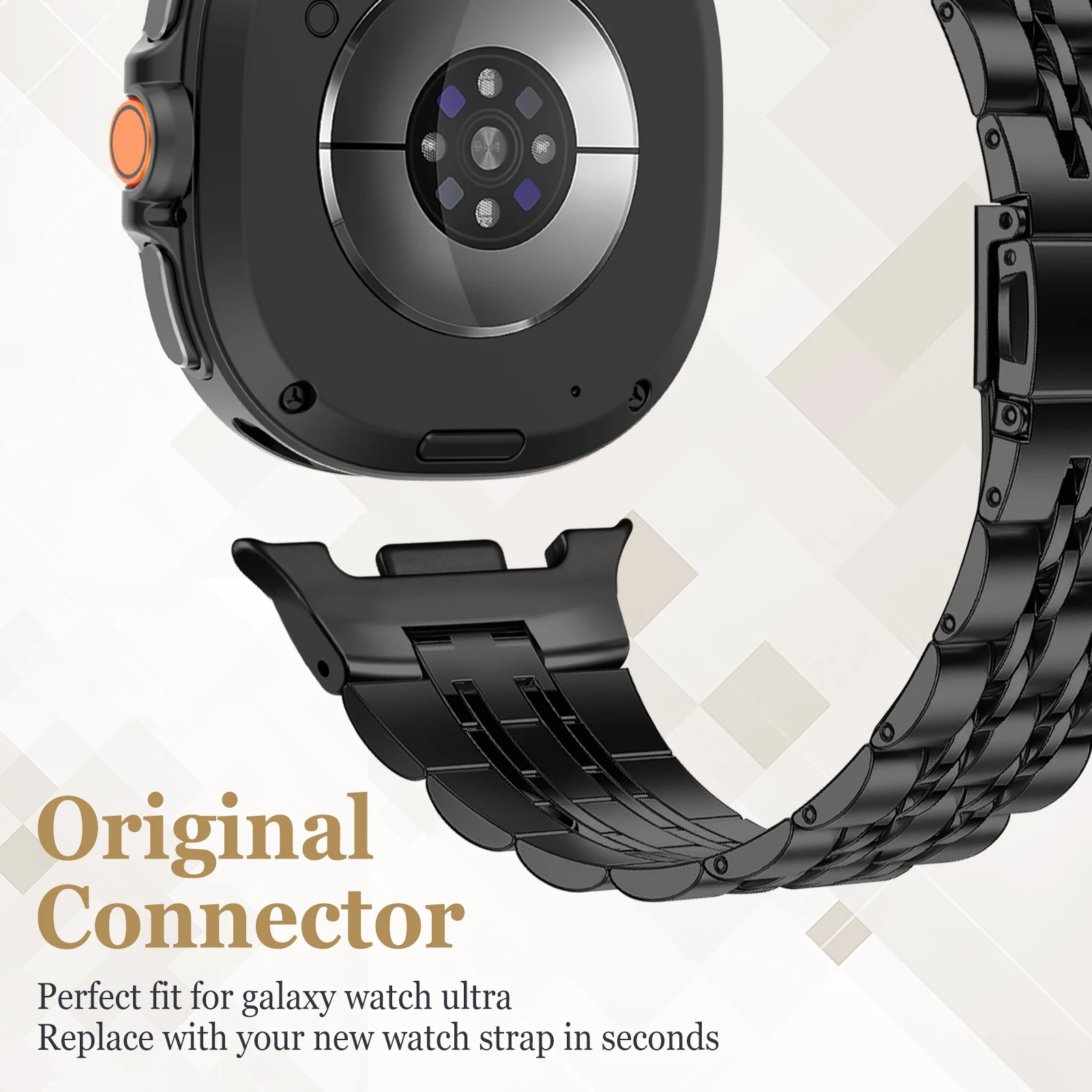 Elegant Stainless Steel Metal Link Bracelet Band Strap – Premium Quality Watch Accessory