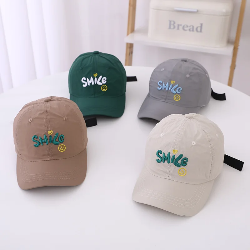 

Children's Baseball Cap Spring Fashion Korean Version Of Hat Cotton Embroidered Alphabet Boys And Girls Outdoor Baby Sun Visor