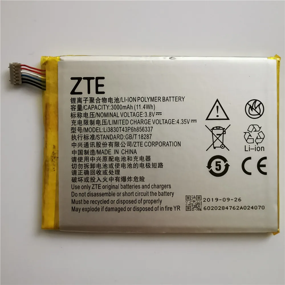 

Оригинальный аккумулятор для телефона ZTE Li3830T43p6h856337 для ZTE Blade S6 Lux Q7/-C G719C N939St V5 Pro N939ST N939SC N939SD
