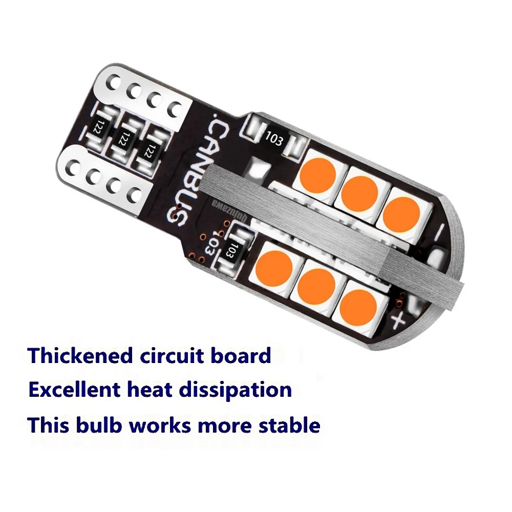 10PCS W5W LED T10 Led 전구 WY5W 슈퍼 밝은 3030 칩 자동차 주차 조명 Canbus 오류 무료 자동 인테리어 독서 돔 램프 12V