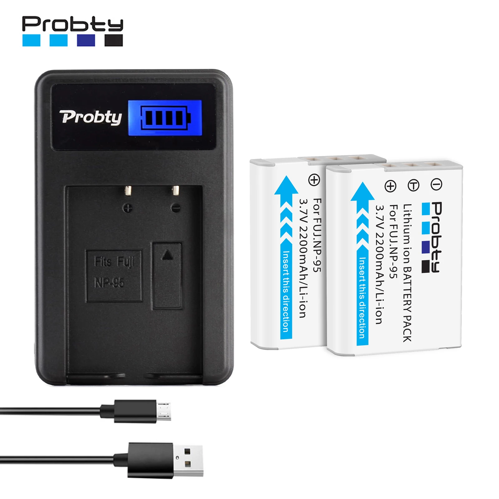 PATONA 2x PREMIUM NP-95 Batteria 1800mAh compatibile con Fuji Fujifilm FinePix F30 F31fd Real 3D