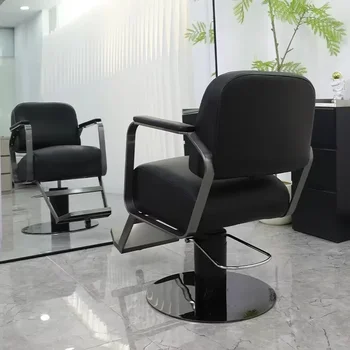 Sedia da Barbiere Ergonomica, Semplice, Professionale, Moderna, Rotonda, Stile Nordico, per Arredamento di Saloni e Barbiere