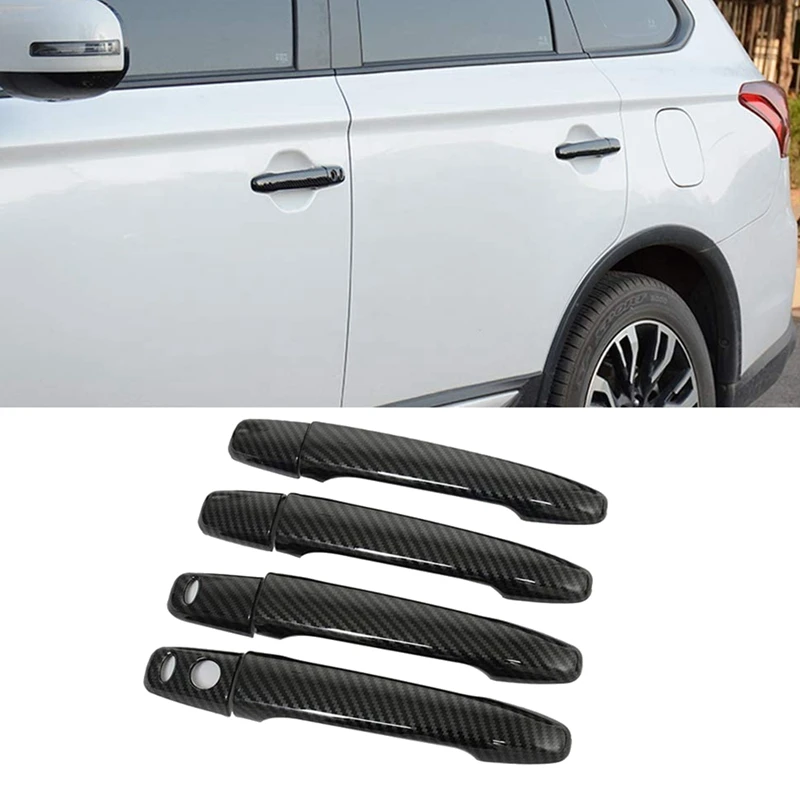 

4 шт., задняя крышка из углеродного волокна для Mitsubishi Lancer Evolution X Outlander ASX (с безключевыми отверстиями)