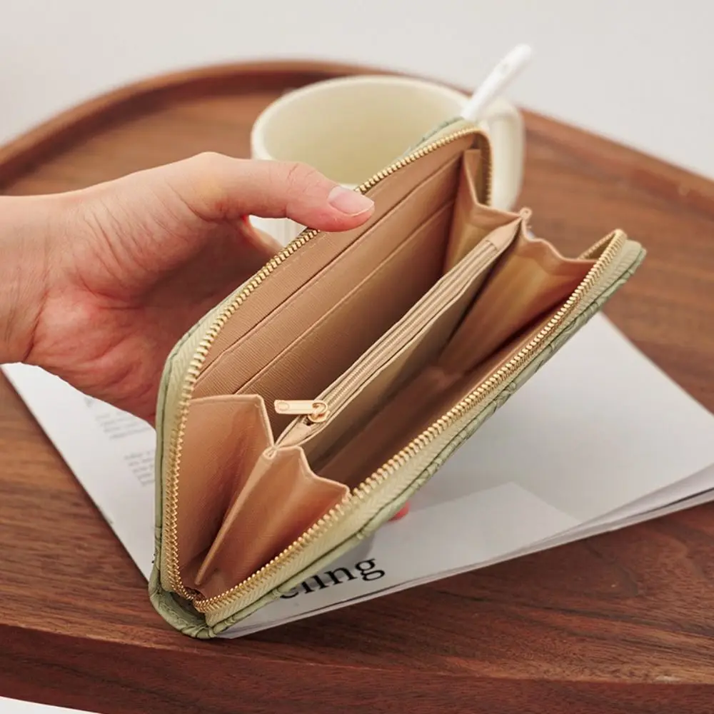New Long Wallet Large Capacity Phone Bag Fashionable Zipper Wallet Multi Card Handheld Bag Simple