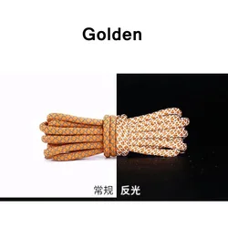 Radiant Reflective Fluorescent Shoelaces - Night Luminous Outdoor Sports Shoe Strings - 160cm (Golden)
