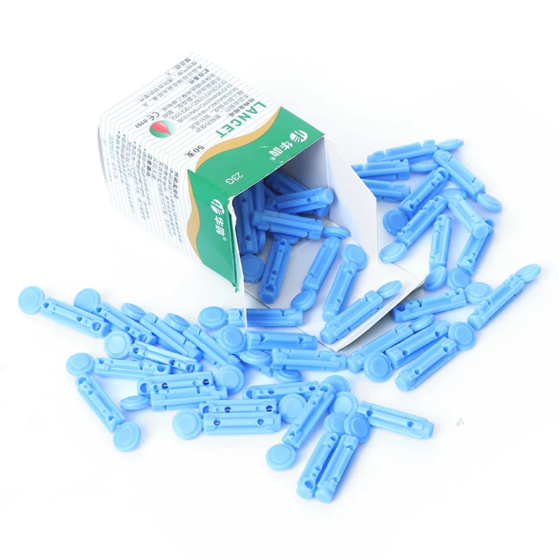 50Pcs 23g Blood Glucose Medical Blood Collecting Lancet Needles Diabetes Tests