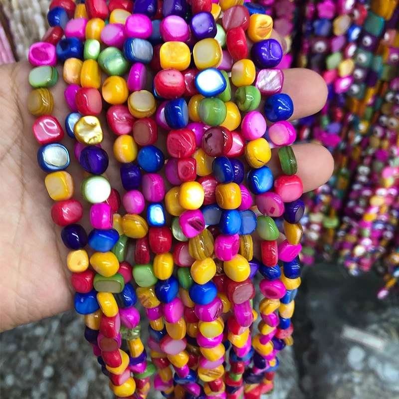 

Natural Freshwater Shell Beads Colorful Irregular Loose Spacer Beads For Jewelry Making DIY Bracelet Necklace