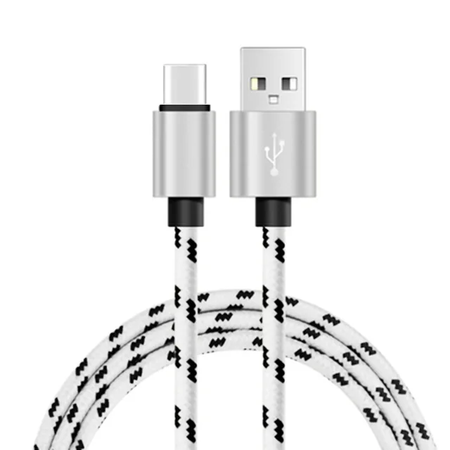 Premium Nylon Braided USB Type C Fast Charging Cable - 3A Data Sync, 2M/3M Length for Android Mobile Phones
