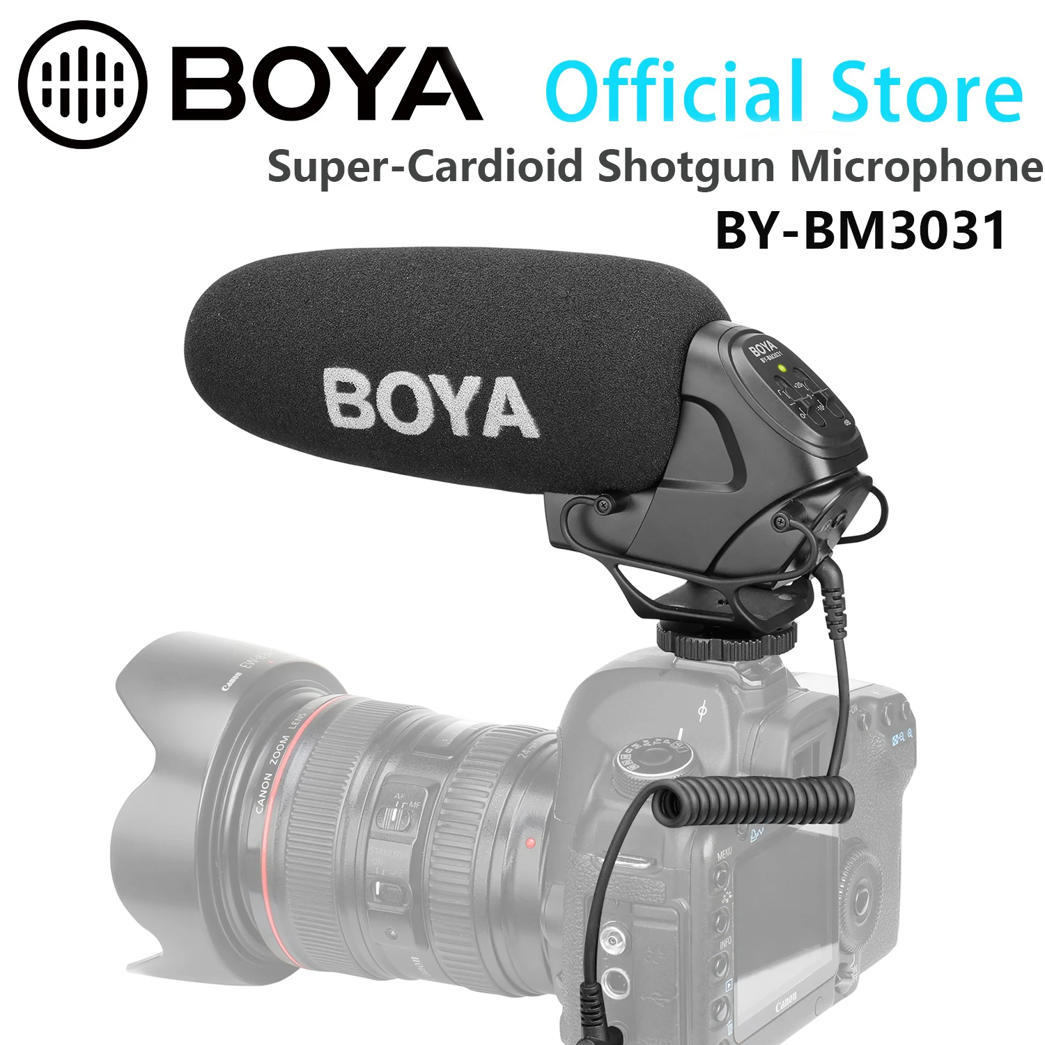 Boya Bybm3031 Supercardioid Oncamera Condenser Shotgun Microphone
