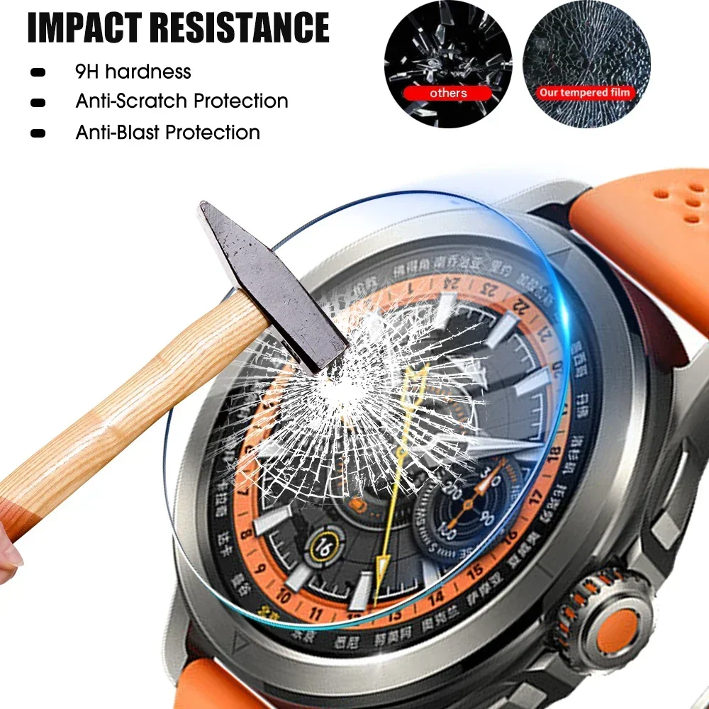Premium Tempered Glass Screen Protector for Smartwatches - Ultra Clear, Anti-Scratch, 9H Hardness