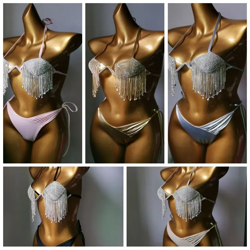 

Fashion Sexy Rhinestone Bra Body Jewellry for Women Swimwear Bikini Beach Harness Body Chain Swimsuit Party Jewelry Accessory