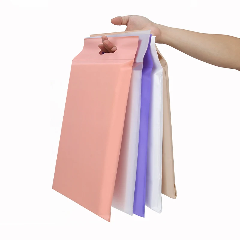 30x40cm Delivery Bags Colored Poly Express Bag with Handle Portable Courier Envelope Thick Plastic Shipping Bag Pouch 100Pcs brief space saving bright colored simple design collapsible portable stool for camp fishing storage stool plastic folding chair