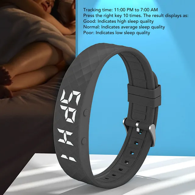 Smart Bracelet Vibrating Alarm Reminder Watch Fitness Tracker Smart Wristband USB Rechargeable Wearable Step Counting Sleep Trac 5