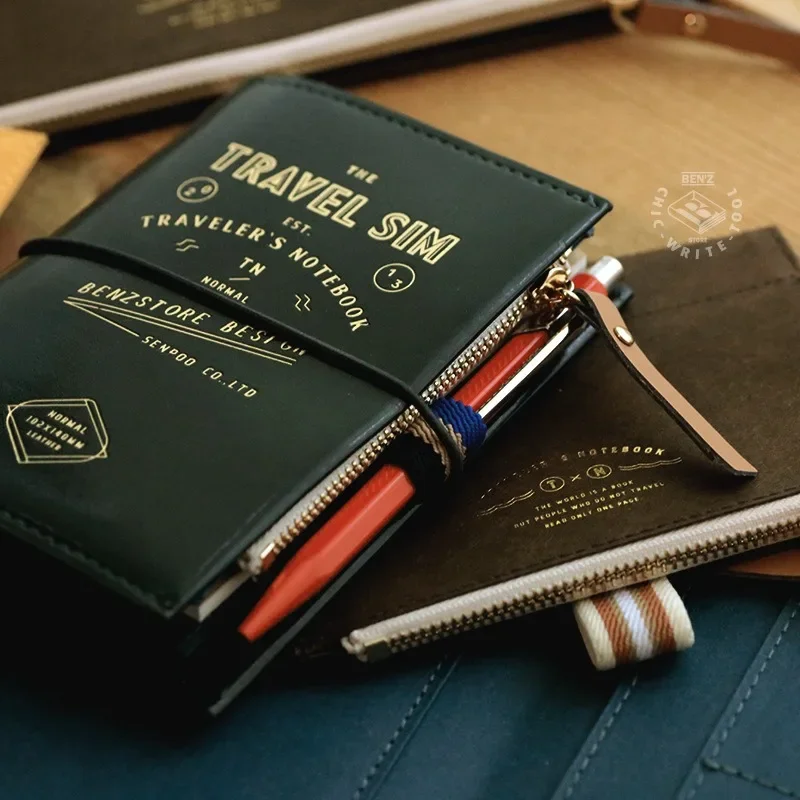 Special Paper Travel Notebook Washable Cowhide Bill Bag Storage Bag Pen Case Stationery Storage Supplies 4