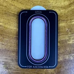 HD Glitter Metal Ring Camera Cover with Tempered Glass Lens Protector Film - Phone Accessory Set - Galaxy A26(1Set (PURPLE)