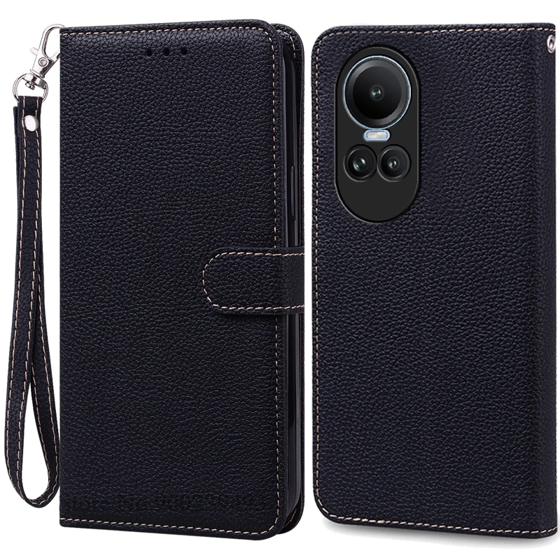 Leather Wallet Flip Case for OPPO Reno 10 Series 5G - Elegant Phone Cover & Card Holder