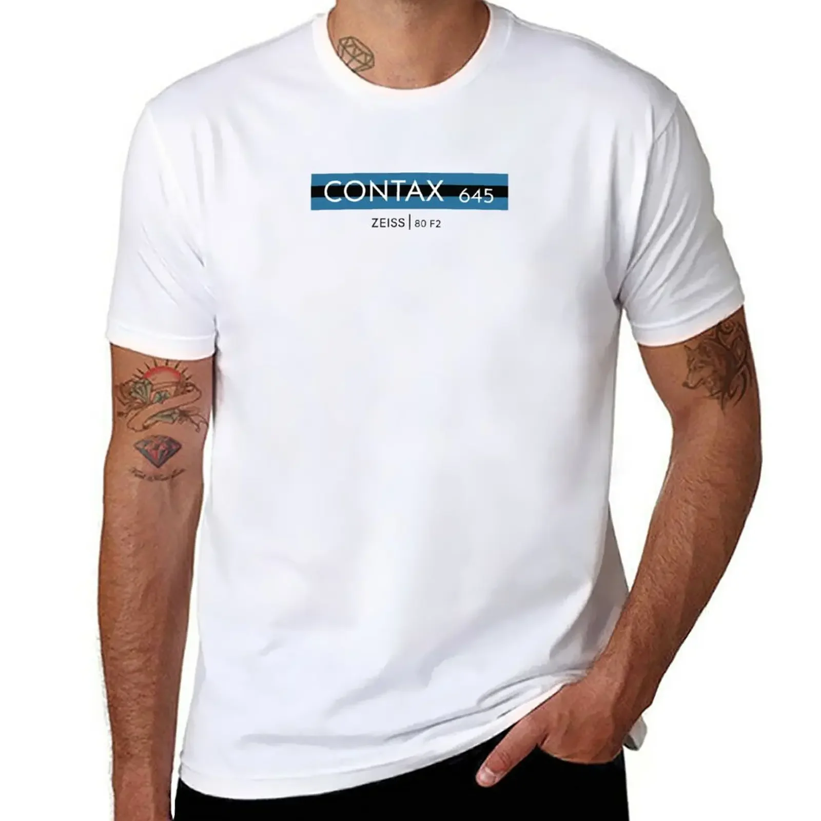 Film Photography Contax 645 Zeiss Lens 80Mm T-Shirt Ad Asciugatura Rapida Plus Size Top Magliette Da Uomo
