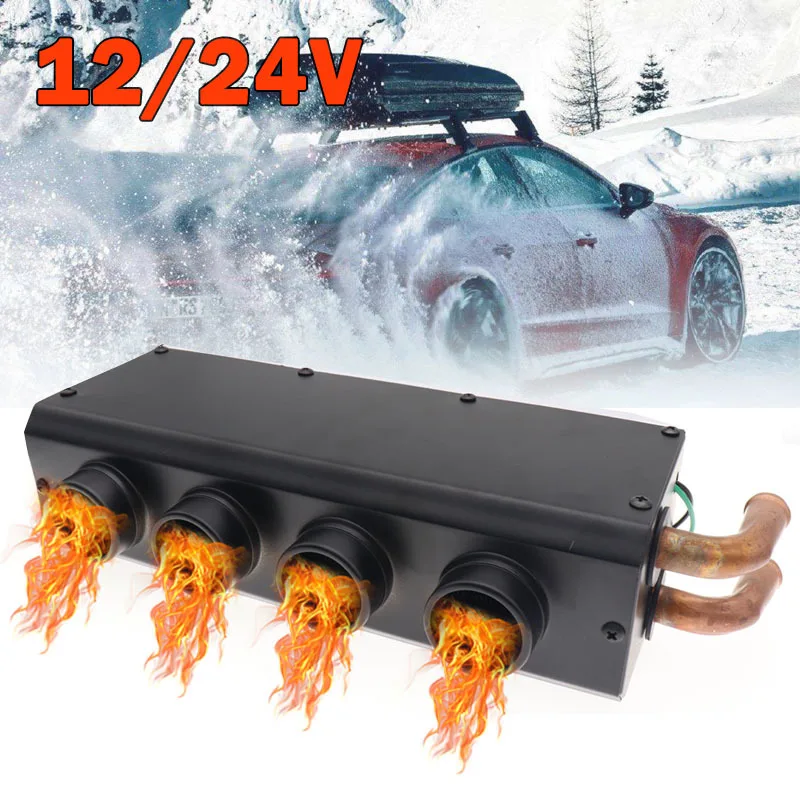 12/24v 4 Hole Universal Car Accessories Heater Warm Heating Cooling Fan