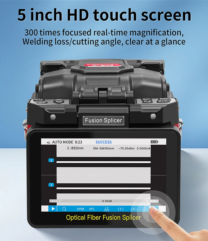 A-80S/A-88S Optical Fiber Fusion Splicer 6 Motor Touch Screen Multilingual Fiber