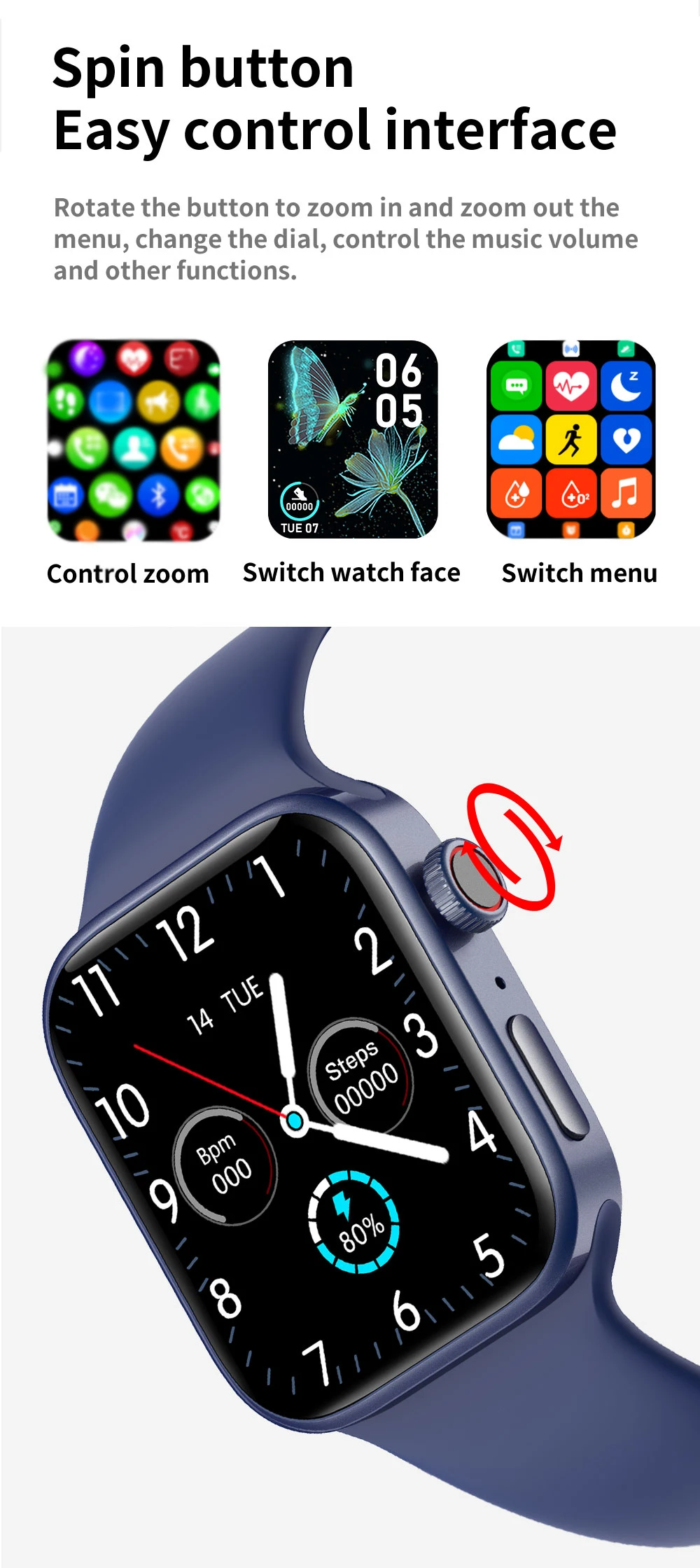 Z36 Ʈ ġ Series 7   1.75 &DIY Face  Men Women Smartwatch   iOS ȵ̵ PK IWO W37 W26 W46